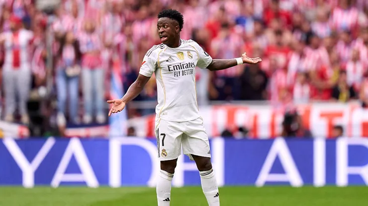 Vini Jr. em ação pelo Real Madrid.