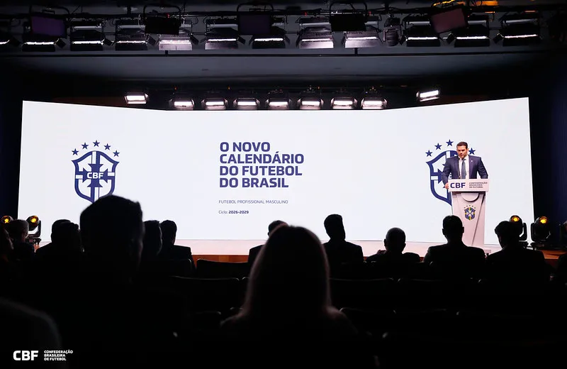 Samir Xaud fala em evento da CBF. Foto: Rafael Ribeiro/CBF.