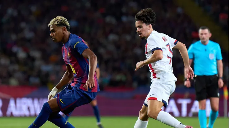 O jovem de 18 anos deve ganhar minutos contra o Girona antes de ser titular no duelo diante do Real Madrid, no Santiago Bernabéu. (Photo by Angel Martinez/Getty Images for Qatar Airways)