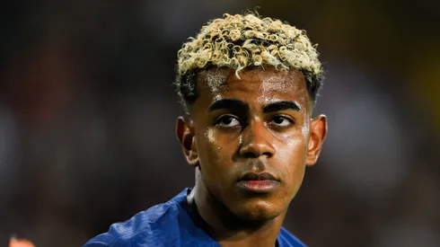 Lamine Yamal em jogo do Barcelona. Foto: David Ramos