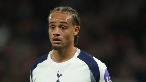 Xavi Simons deve ser titular do Tottenham na partida contra o PSG. Foto: Richard Pelham/Getty Images