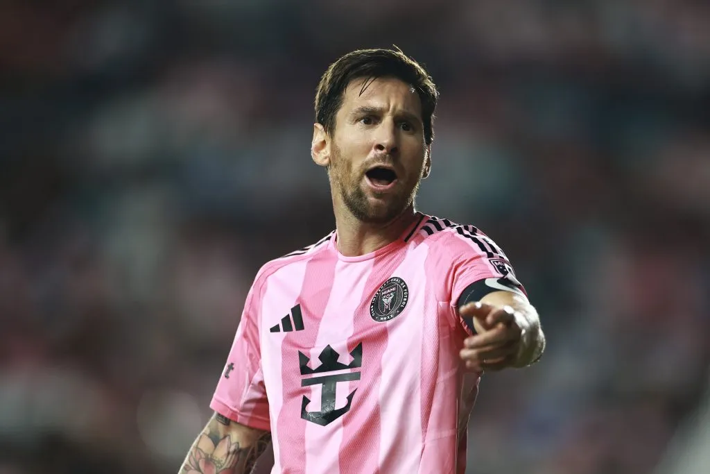 Messi em campo pelo Inter Miami, na MLS – Photo by Carmen Mandato/Getty Images