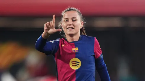 Cláudia Pina, do Barcelona (Photo by Alex Caparros/Getty Images)