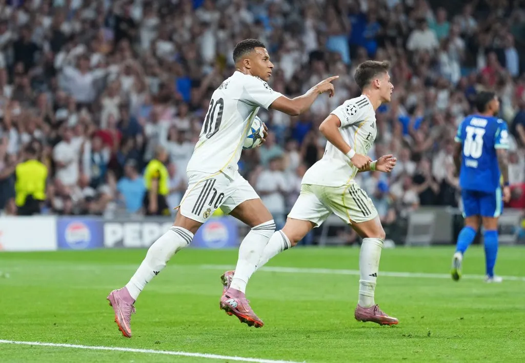 Guler e Mbappé fazem sucesso no Real Madrid. Foto: Angel Martinez/Getty Images