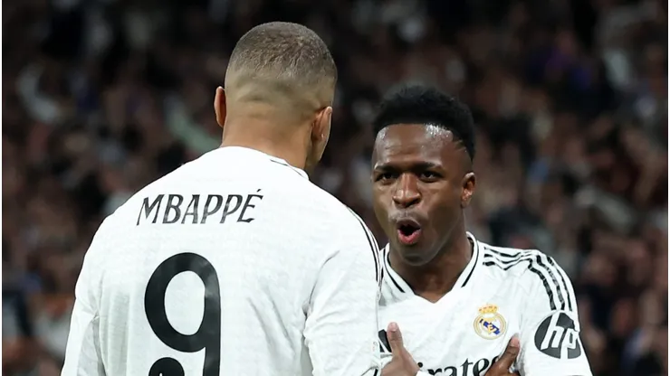Vinicius Jr e Mbappé ficam distantes no Real Madrid. Foto: Clive Brunskill/Getty Images