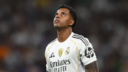 Rodrygo em ação com a camisa do Real Madrid (Photo by Denis Doyle/Getty Images)