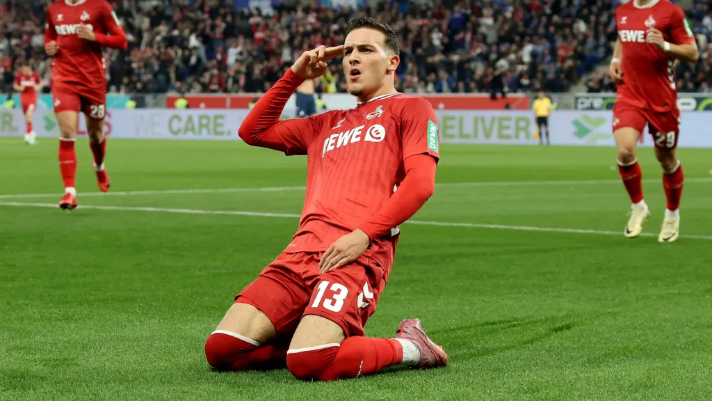 Said El Mala comemora pelo FC Köln (Foto: Alexander Hassenstein/Getty Images)