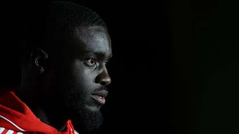 United avança por Upamecano. Foto: Kevin C. Cox/Getty Images