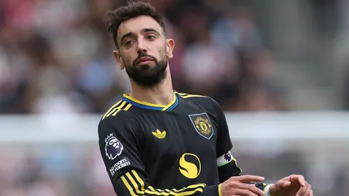 Bruno Fernandes em ação pelo Manchester United.