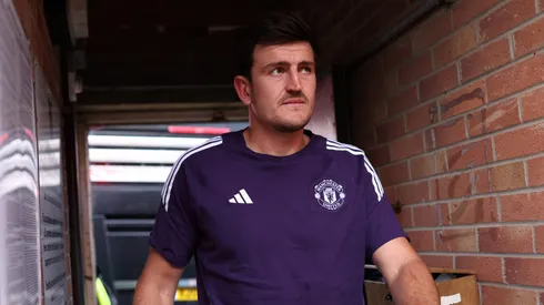 Manchester United decide liberar Maguire e quer Affengruber, do Elche, para substituí-lo. (Photo by George Wood/Getty Images)