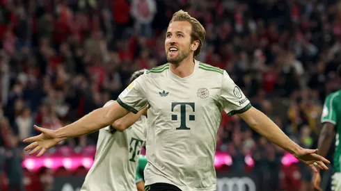 Kane comemora gol pelo Bayern de Munique (Alexander Hassenstein/Getty Images)