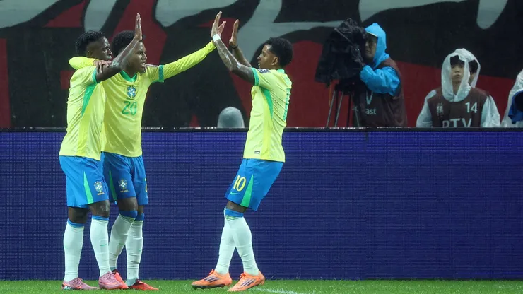 Vinicius Júnior, Estêvão e Rodrygo foram protagonistas em amistoso da Seleção Brasileira