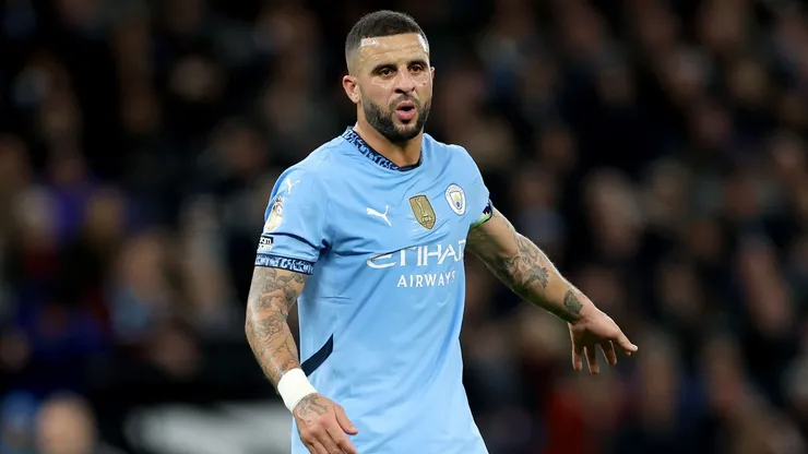 Kyle Walker em jogo do Manchester City