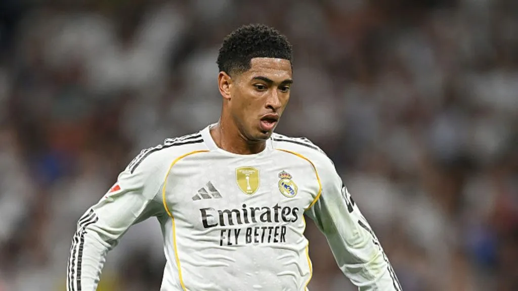 Bellingham em ação pelo Real Madrid. Denis Doyle/Getty Images.