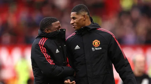 Manchester United topa negociar Tyrell Malacia com o Galatasaray. (Photo by Richard Heathcote/Getty Images)