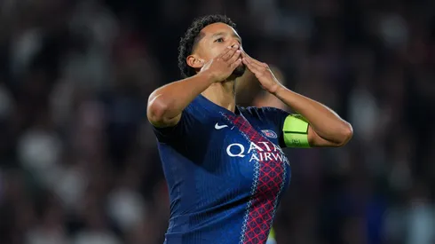 PSG pode ter desfalque de Marquinhos contra o Bayer Leverkusen. (Photo by Franco Arland/Getty Images)
