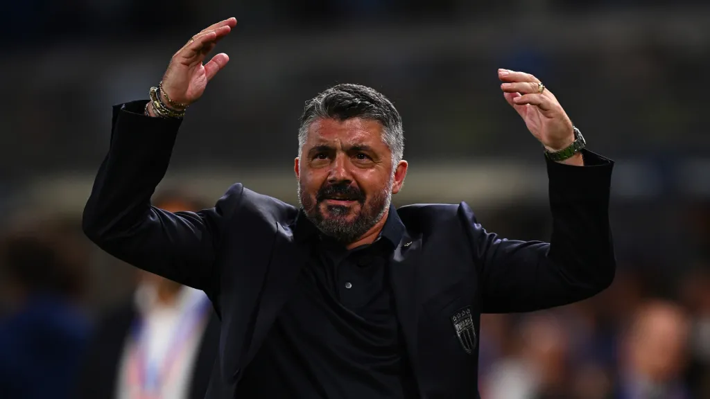 Gennaro Gattuso comemora pela Itália (Foto: Mattia Ozbot/Getty Images)