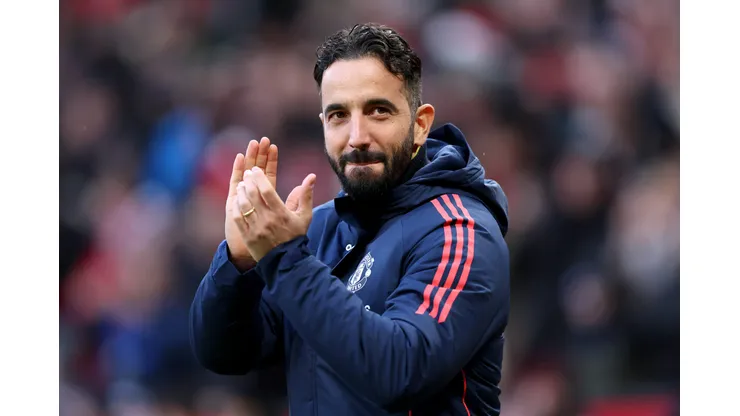 Ruben Amorim, técnico do Manchester United. Foto: Matt McNulty/Getty Images
