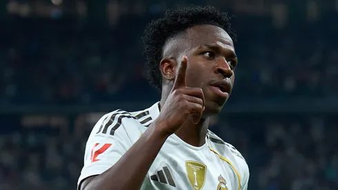 Vinicius Junior marca pelo Real Madrid. (Foto: Angel Martinez/Getty Images)