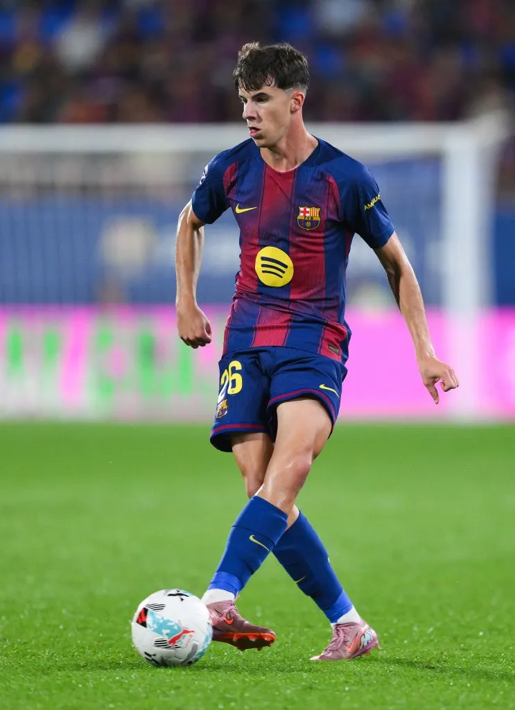 Jofre Torrents, do FC Barcelona, em campo  (FOto: David Ramos/Getty images)