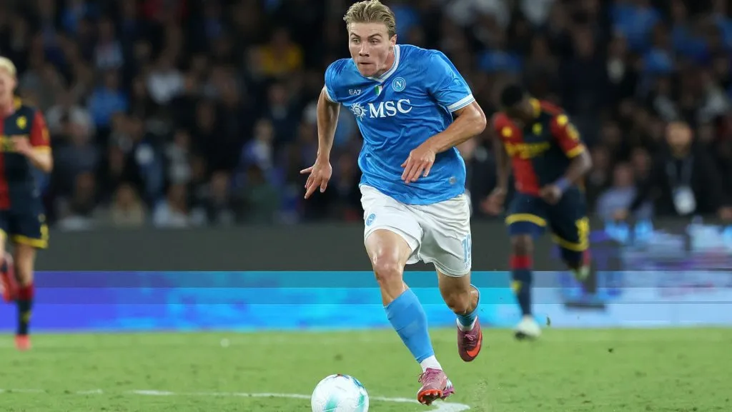 Hojlund durante partida da Série A. Foto: Francesco Pecoraro/Getty Images