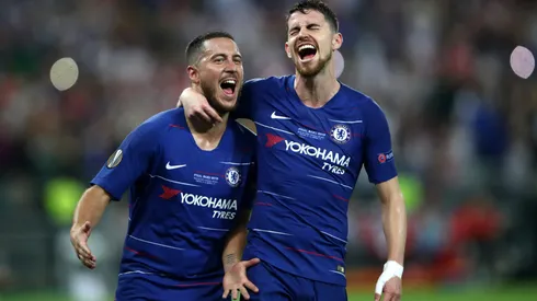 Hazard e Jorginho em ação pelo Chelsea (Alex Grimm/Getty Images)