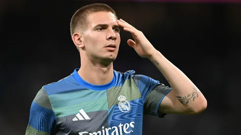 Mastantuono em ação pelo Real Madrid.