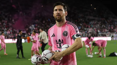 Lionel Messi em ação pelo Inter Miami. Leonardo Fernandez/Getty Images.