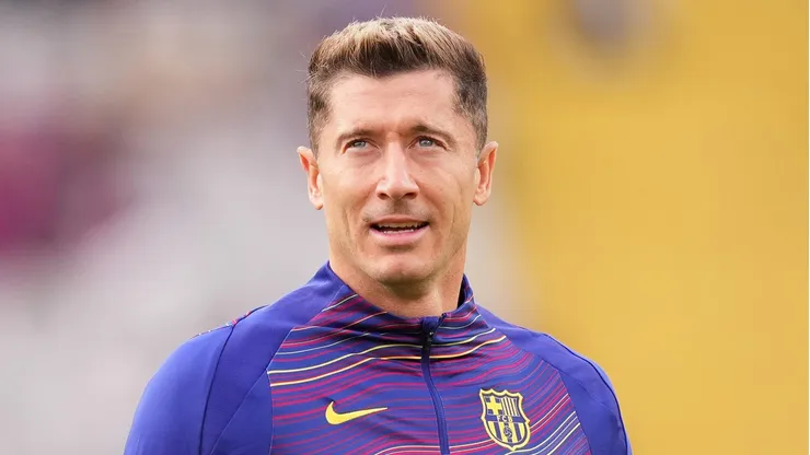 Barcelona se irrita com a postura de Lewandowski na data FIFA após lesão. (Photo by Alex Caparros/Getty Images)