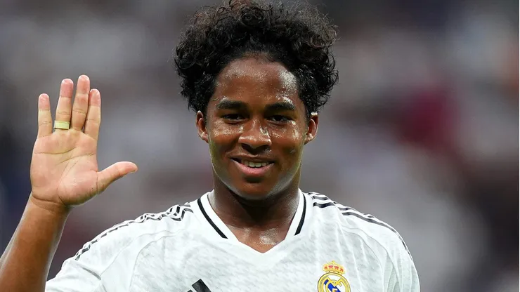 Endrick quer deixar o Real Madrid, mas não pretende assinar com o West Ham. (Photo by Angel Martinez/Getty Images)