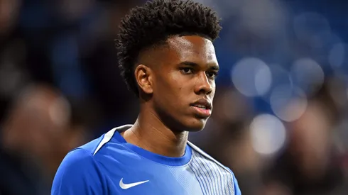 Estêvão em ação com o Chelsea (Photo by Mike Hewitt/Getty Images)