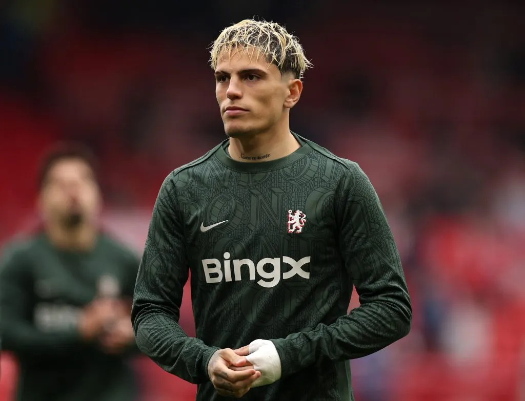 Garnacho foi titular na partida (Photo by Michael Regan/Getty Images)