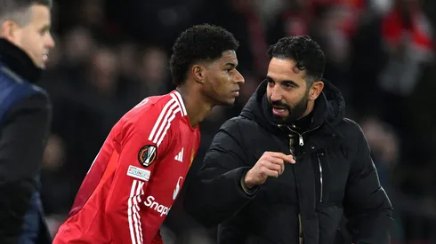 Ruben Amorim evita polêmica com Rashford sobre o Manchester United. (Photo by Justin Setterfield/Getty Images)