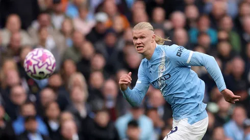 Haaland em jogo do Manchester City