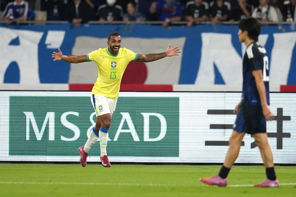 Paulo Henrique comemorando gol pelo Brasil. Foto: Toru Hanai/Getty Images