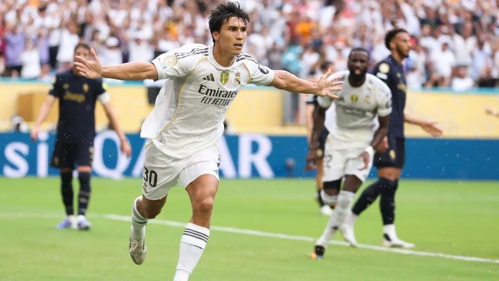 Gonzalo Garcia comemora gol durante partida da Copa do Mundo de Clubes. Foto: Megan Briggs/Getty Images