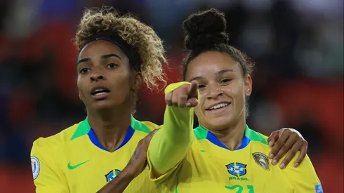 Dudinha e Luany, da Seleção Brasileira Feminina (Photo by Franklin Jacome/Getty Images)