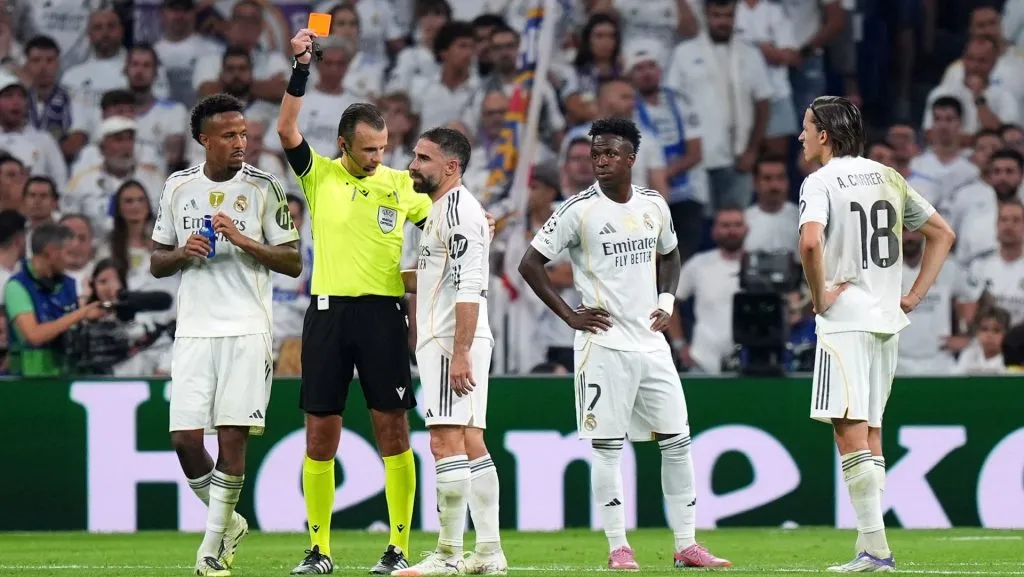 Real Madrid durante partida da Liga dos Campeões da UEFA 2025/26. Foto: Angel Martinez/Getty Images