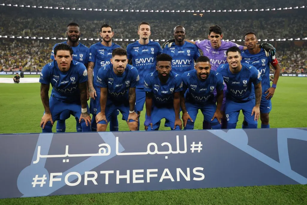 Elenco do Al-Hilal. (Photo by Yasser Bakhsh/Getty Images)