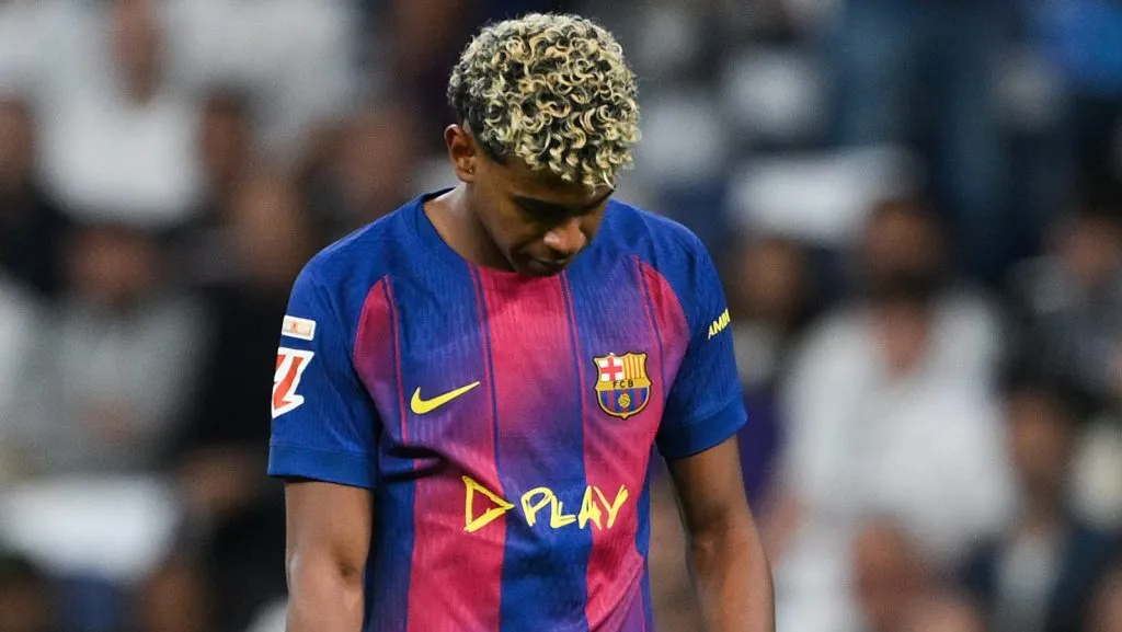 O jornal Marca, da Espanha, detonou o jovem Lamine Yamal neste domingo (26). (Photo by David Ramos/Getty Images)