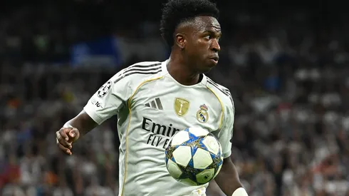 Vini Jr dedica mensagem para os Fnaáticos pelo Real Madrid - (Photo by Denis Doyle/Getty Images)