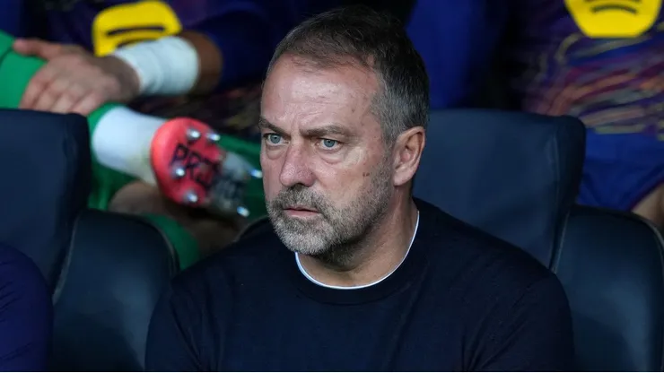 Hansi Flick, técnico do Barcelona. Foto: Alex Caparros/Getty Images
