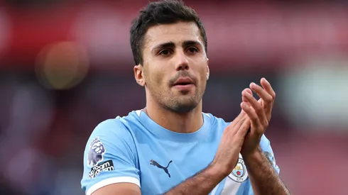 Rodri em jogo do Manchester City. Foto: Justin Setterfield/Getty Images