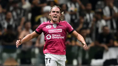 Claudio Spinelli, do Independiente del Valle, crítica o time após eliminação para o Atlético-MG. (Foto: Pedro Vilela/Getty Images)