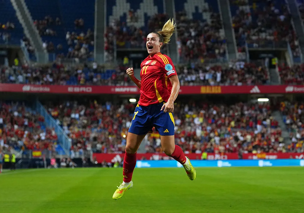 Alexia Putellas comemora gol marcado pela Espanha contra a Suécia – Foto: Angel Martinez/Getty Images