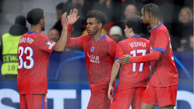 Doué se lesiona em partida do PSG na Ligue 1. (Photo by Alex Grimm/Getty Images)