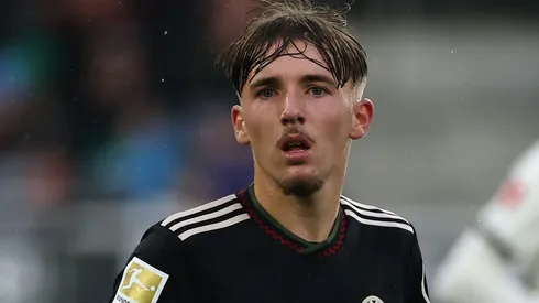 Lennart Karl pelo Bayern de Munique. Foto: Dean Mouhtaropoulos/Getty Images