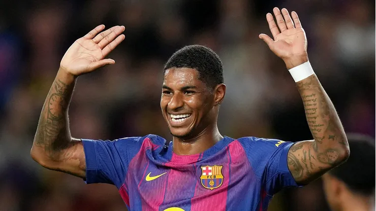 Manchester United eleva preço da venda de Marcus Rashford. (Photo by Alex Caparros/Getty Images)
