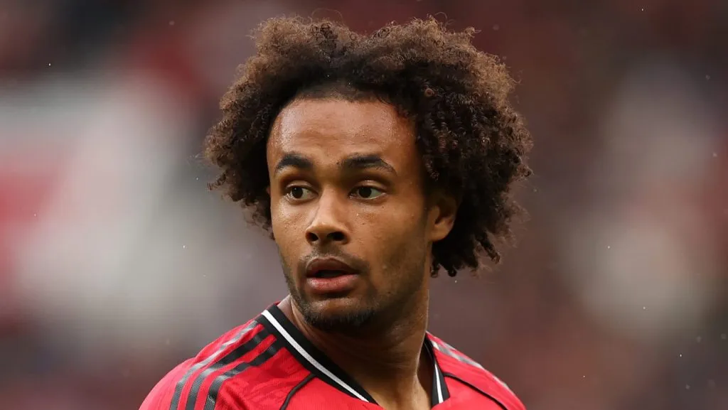 Joshua Zirkzee, do Manchester United, durante a partida da Premier League entre Manchester United e Burnley em Old Trafford, em 30 de agosto de 2025, em Manchester, Inglaterra. (Foto: Jan Kruger/Getty Images)