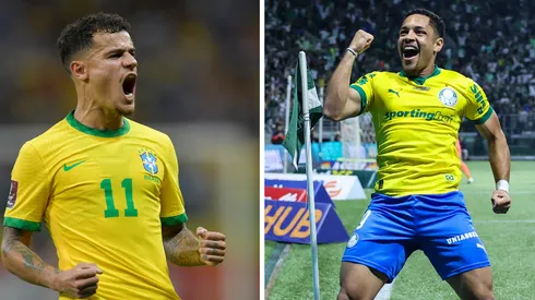 Philippe Coutinho, do Vasco, e Vítor Roque, do Palmeiras, devem surgir nesta lista do técnico Ancelotti na Seleção Brasileira, nesta segunda (03), segundo a ESPN (Fotos: Pedro Vilela/Getty Images e Alexandre Schneider/Getty Images)